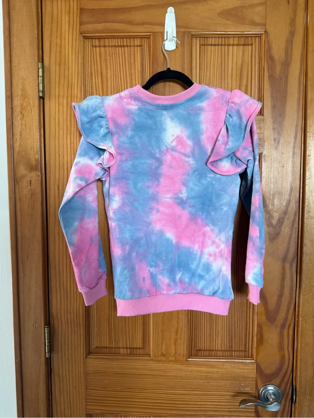NWOT Lola and the Boys Girls' Tie-Dye Ruffle Patch Jogger Set, Size 14